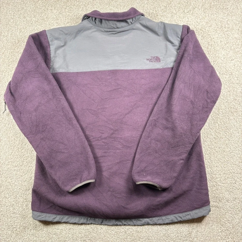 The North Face Denali Jacket Men XL Purple Gray Fleece Full Zip Outdoor Coat